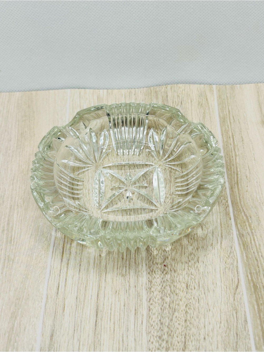 Federal Glass Georgetown Clear Ashtray 4" Pressed Mid Century Glassware